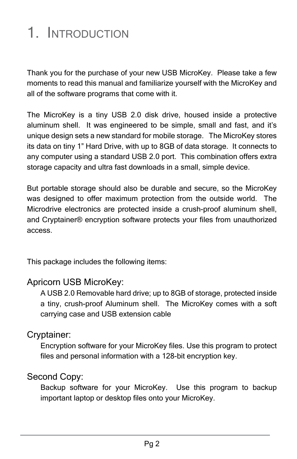 Ntroduction | Apricorn USB Storage Device User Manual | Page 4 / 22