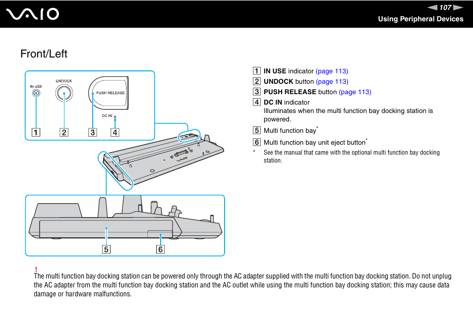Front/left | Sony VGN-FE780G User Manual | Page 107 / 236