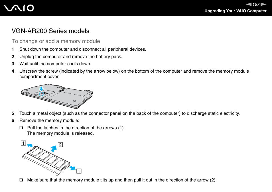 Vgn-ar200 series models | Sony VGN-FE780G User Manual | Page 157 / 236