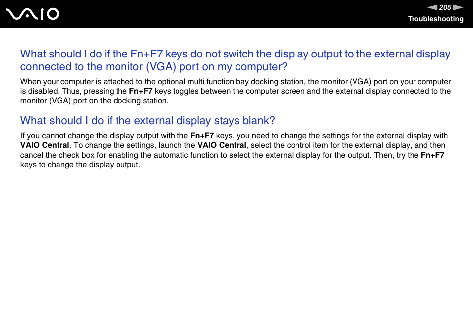Sony VGN-FE780G User Manual | Page 205 / 236