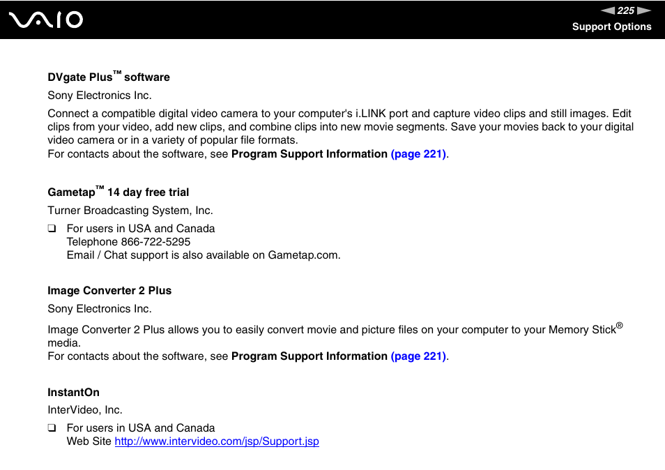 Sony VGN-FE780G User Manual | Page 225 / 236