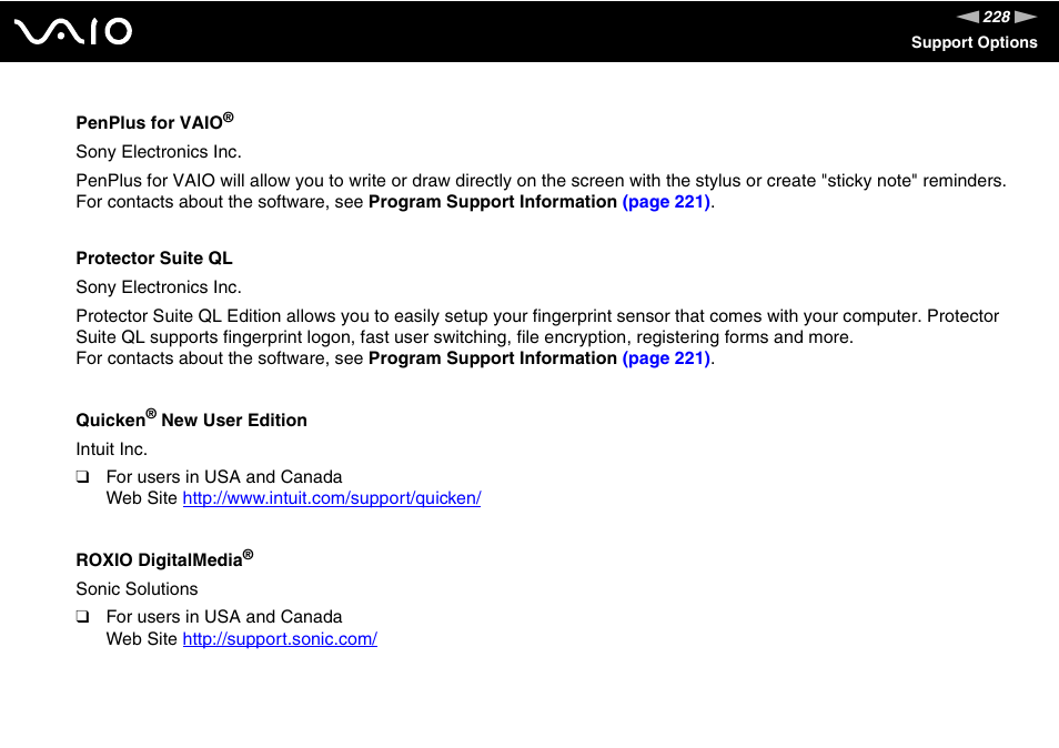 Sony VGN-FE780G User Manual | Page 228 / 236