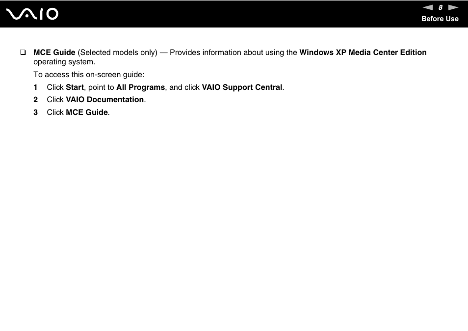 Sony VGN-FE780G User Manual | Page 8 / 236