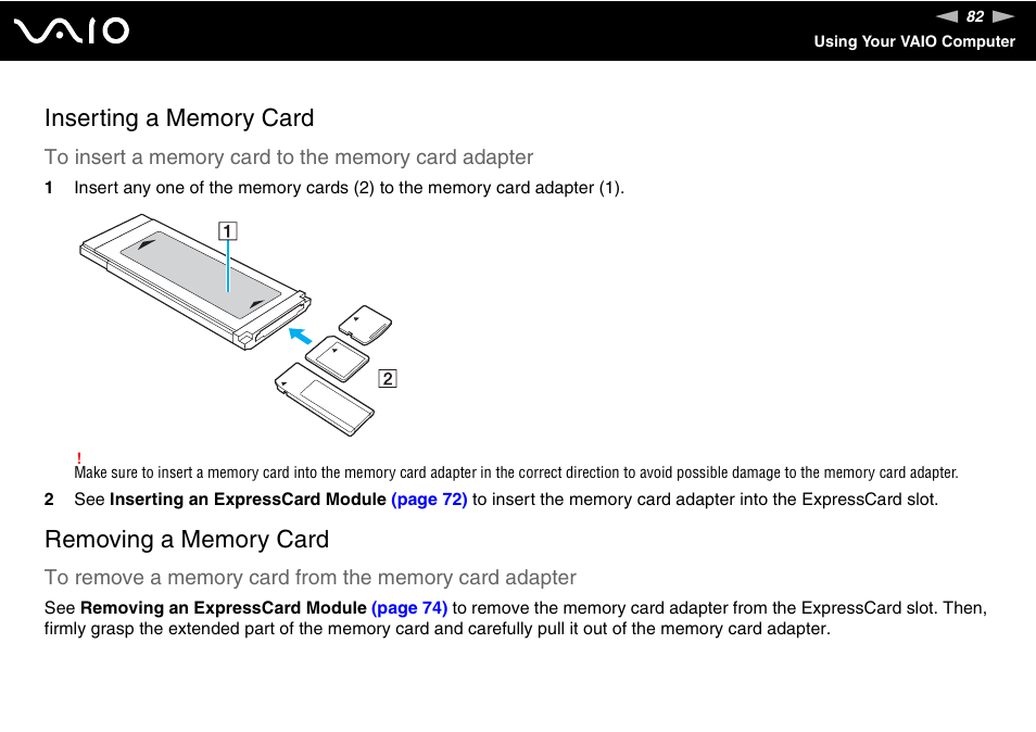 Sony VGN-FE780G User Manual | Page 82 / 236