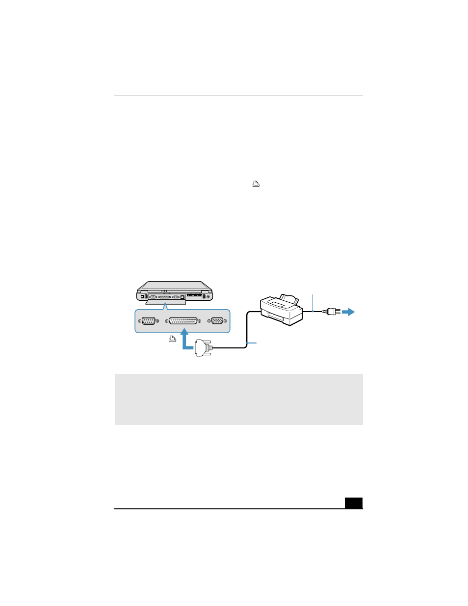 Connecting a parallel port printer, To connect a printer | Sony PCG-FX370K User Manual | Page 49 / 166