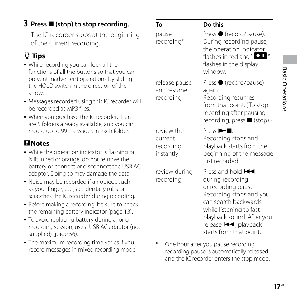 Sony ICD-UX70PINK User Manual | Page 17 / 64