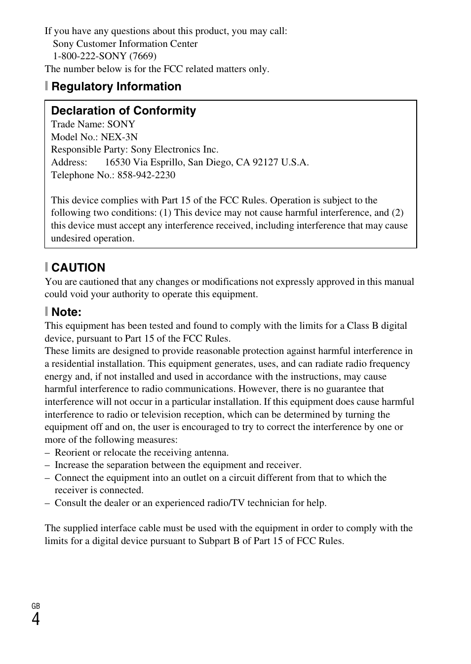Sony NEX-3NL User Manual | Page 4 / 88