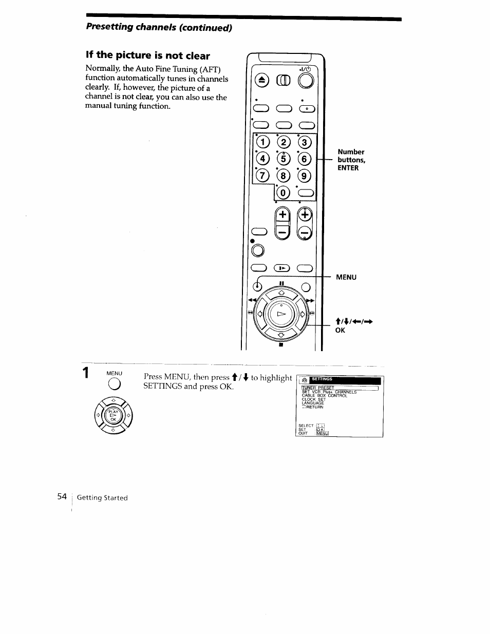 If the picture is not clear | Sony SLV-779HF User Manual | Page 54 / 100