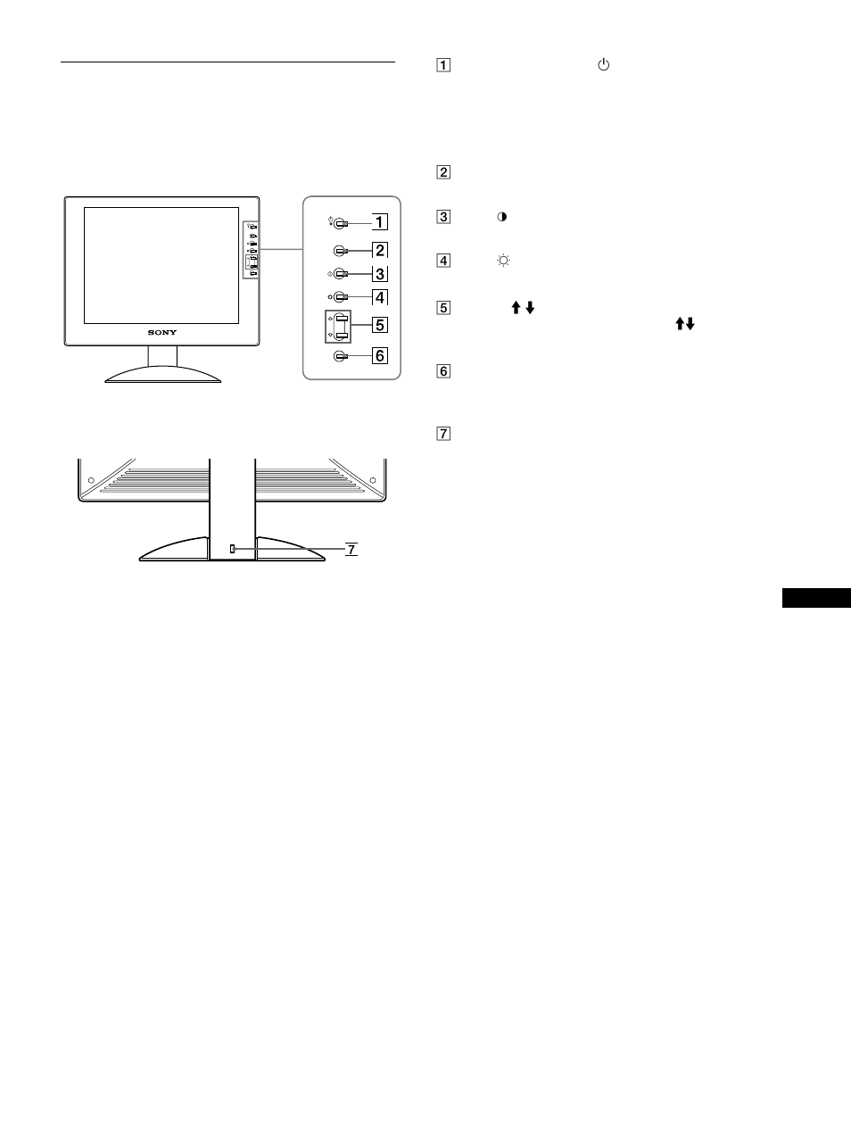 Identificación de componentes y controles | Sony SDM-S91 User Manual | Page 65 / 108