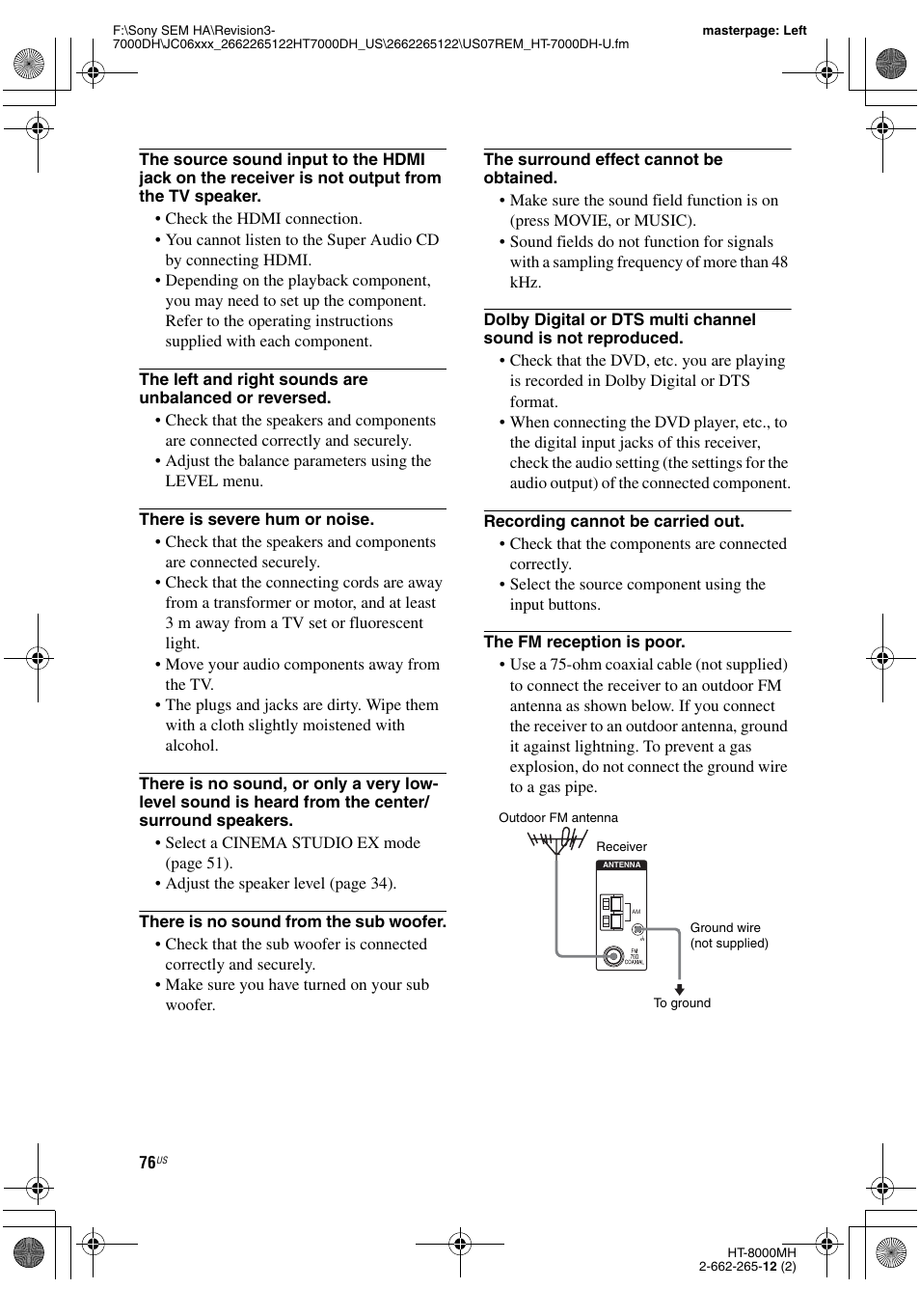 Sony HT-7000DH User Manual | Page 76 / 84