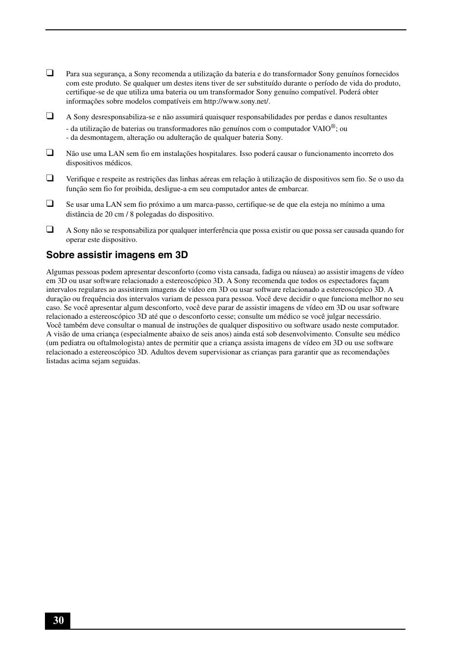 Sony VPCSB190X User Manual | Page 30 / 36