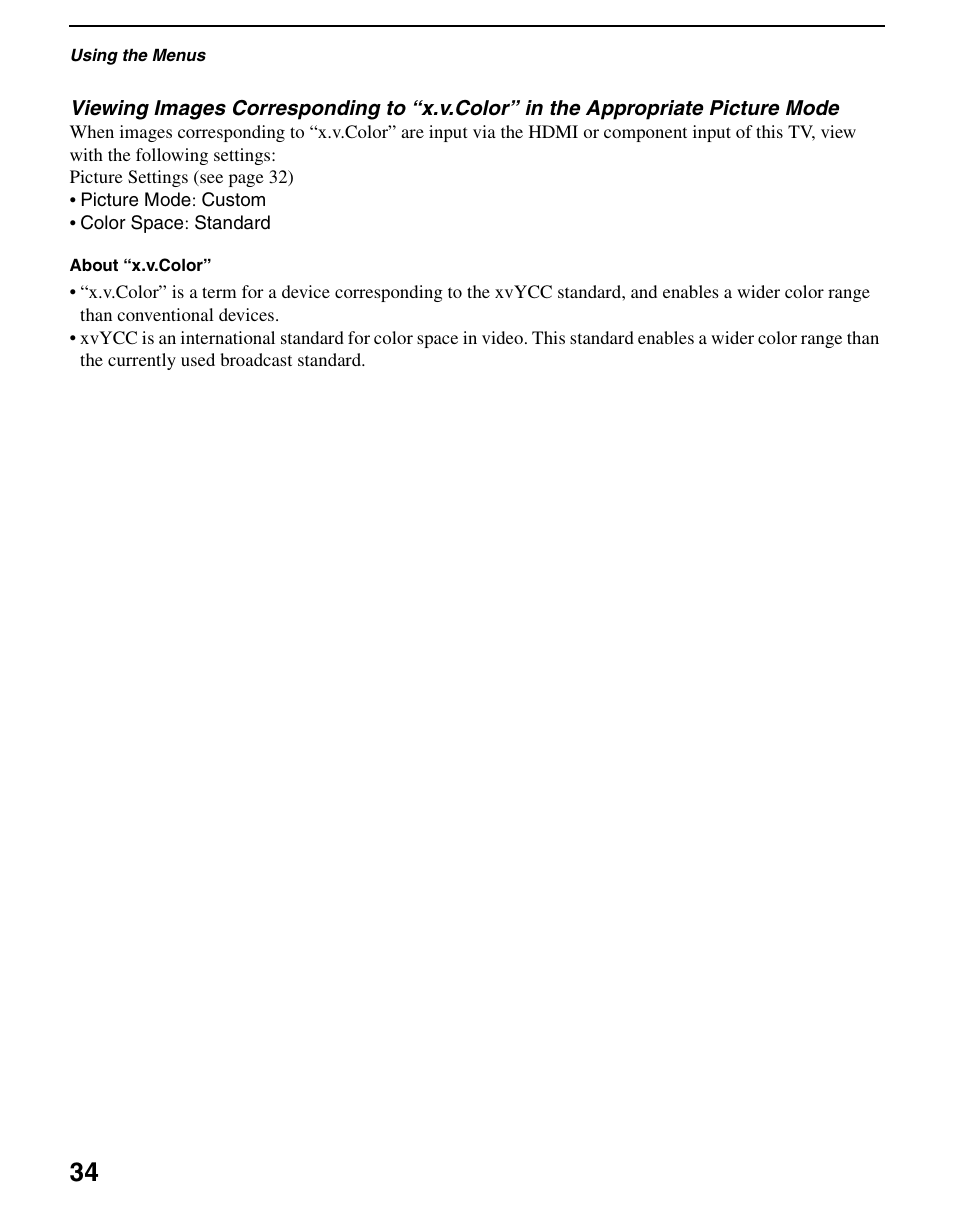 Sony KDL-70XBR3 User Manual | Page 34 / 56
