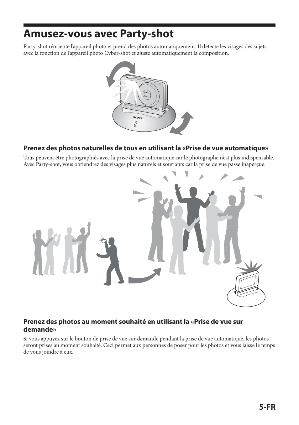 Amusez-vous avec party-shot | Sony IPT-DS2 User Manual | Page 37 / 215
