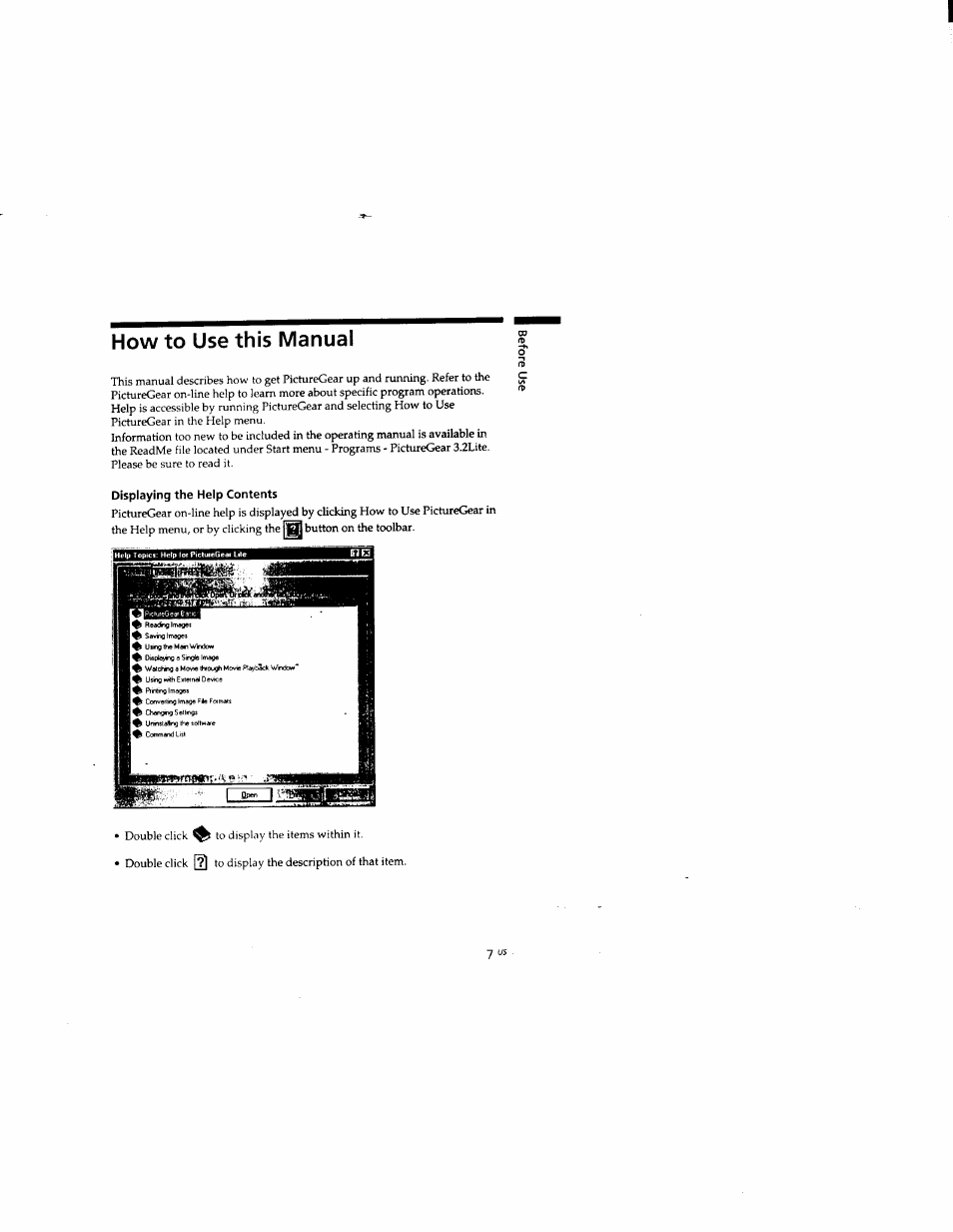 Displaying the help contents, How to use this manual | Sony DCR-TRV510 User Manual | Page 115 / 136
