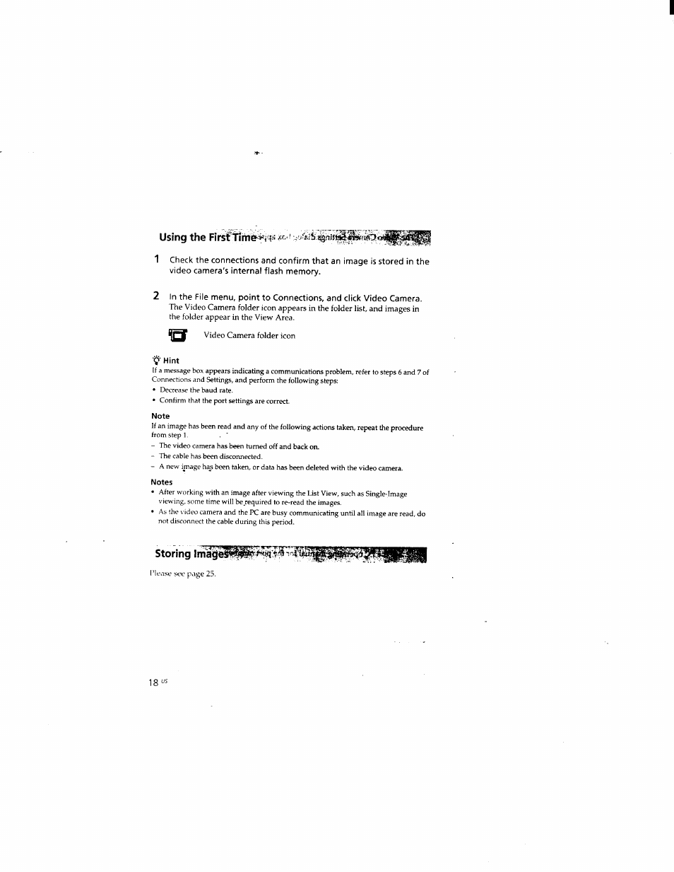 V hint, Note, Notes | Sony DCR-TRV510 User Manual | Page 126 / 136