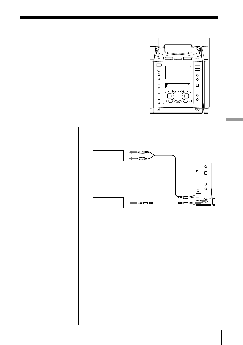 Connecting optional components | Sony PMC-MD55 User Manual | Page 59 / 76