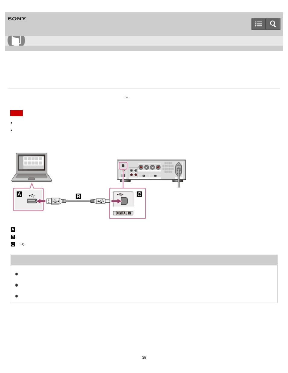 Prep 2. connecting to a computer, Help guide | Sony UDA-1 User Manual | Page 39 / 79