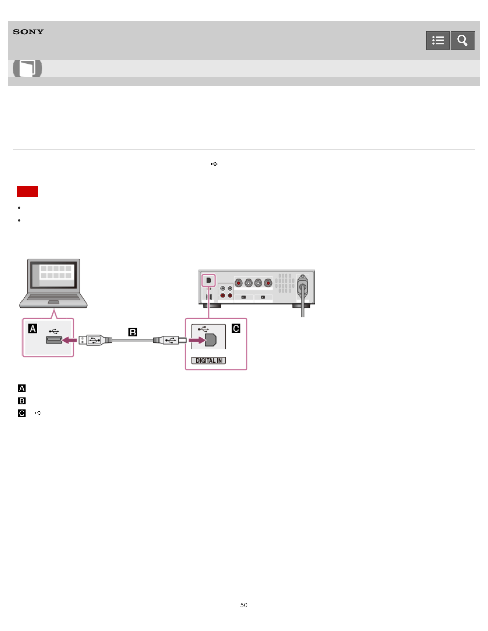Connecting to a computer, Help guide | Sony UDA-1 User Manual | Page 50 / 79