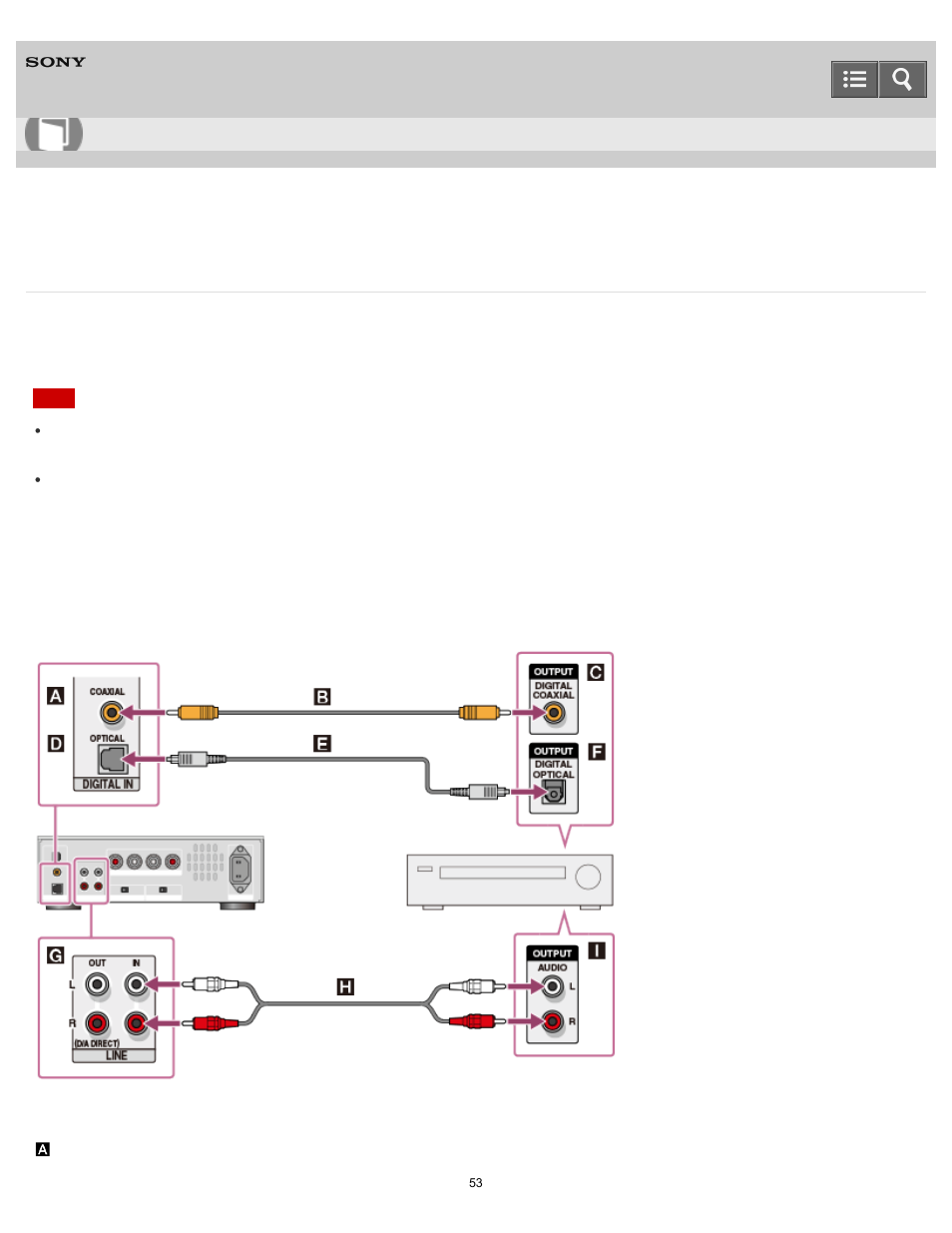 Connecting other playback equipment, Help guide | Sony UDA-1 User Manual | Page 53 / 79
