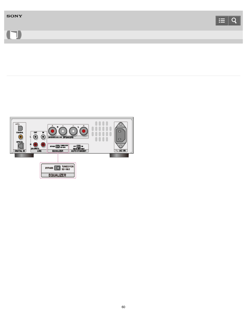 Setting the equalizer, Help guide | Sony UDA-1 User Manual | Page 60 / 79