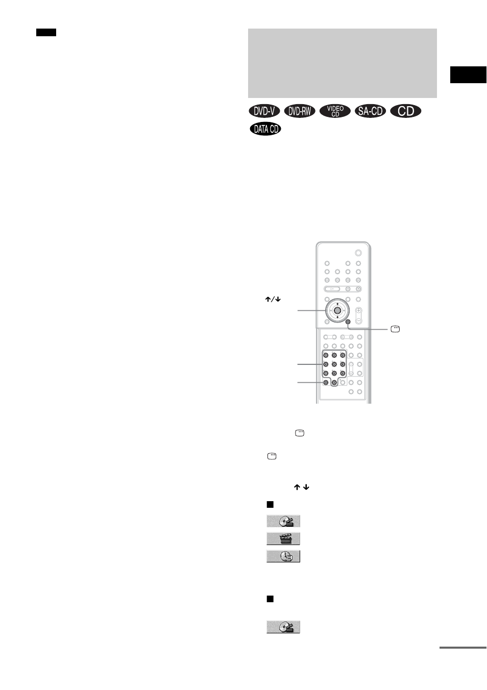 Searching for a title/ chapter/track/scene, etc, Searching for a title/chapter/track, Scene, etc | Sony DAV-FX10 User Manual | Page 47 / 100