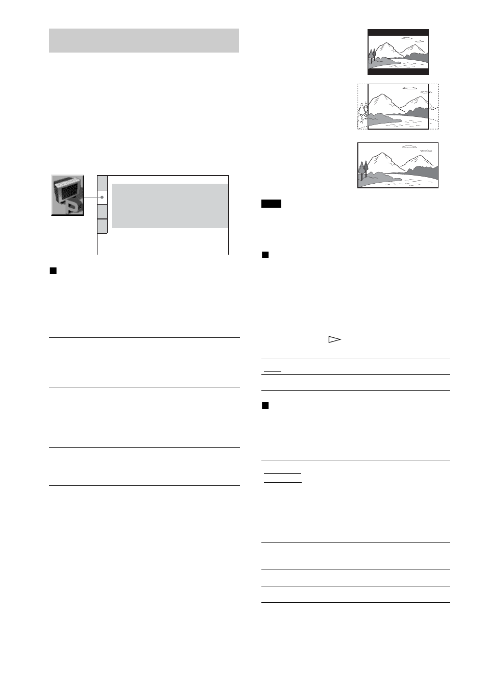 Settings for the display, Screen setup | Sony DAV-FX10 User Manual | Page 74 / 100