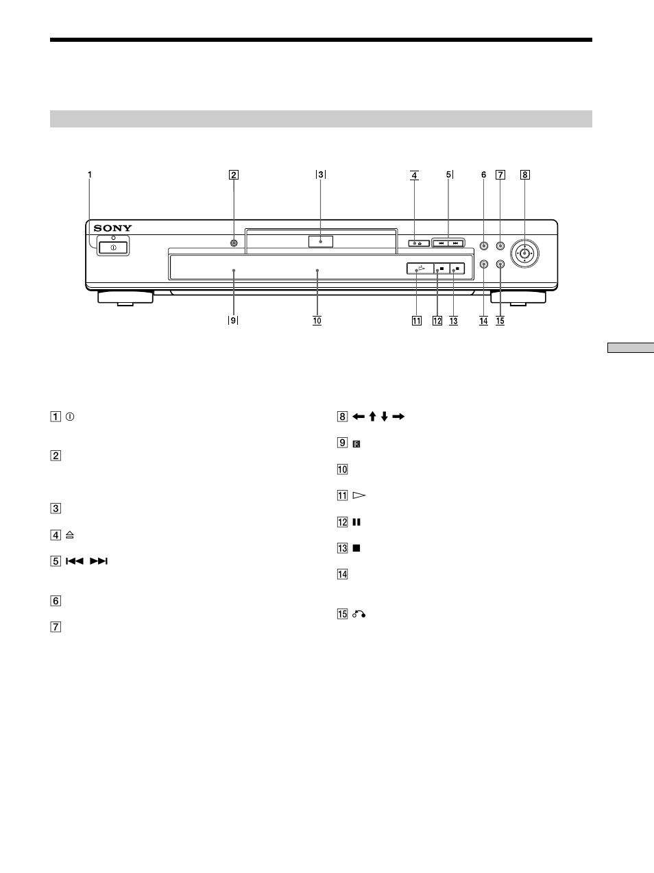 Index to parts and controls, Index to parts and controls 63 | Sony DAV-L8000 User Manual | Page 63 / 68