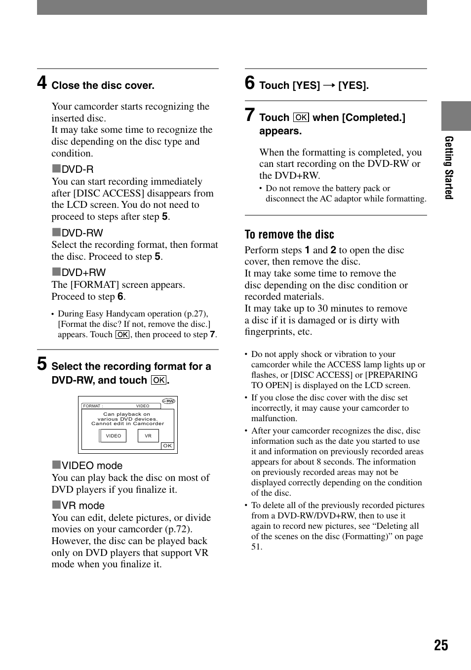 Sony DCR-DVD92 User Manual | Page 25 / 120