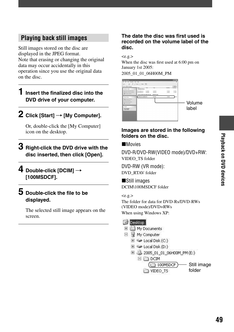 Sony DCR-DVD92 User Manual | Page 49 / 120