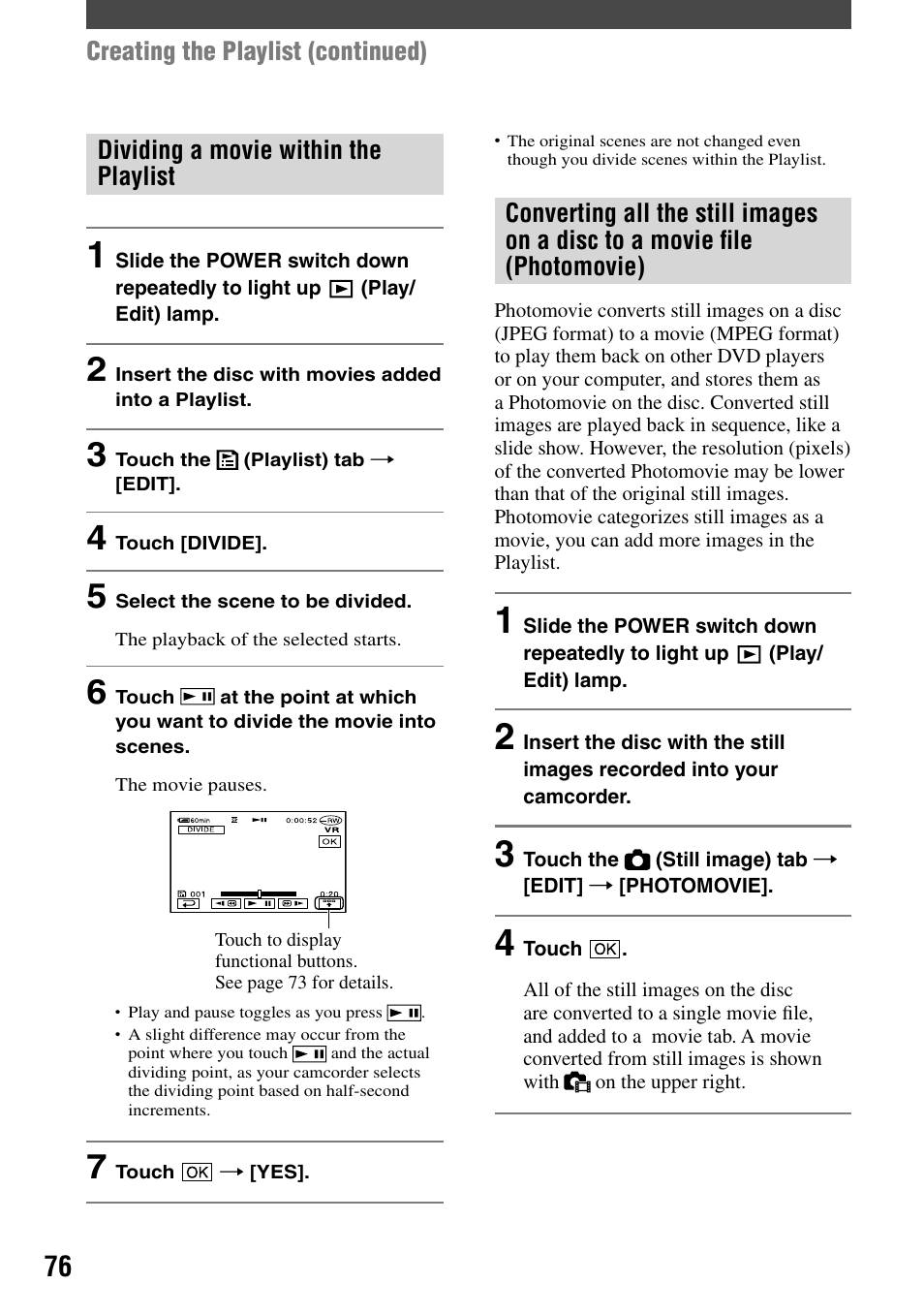 Sony DCR-DVD92 User Manual | Page 76 / 120