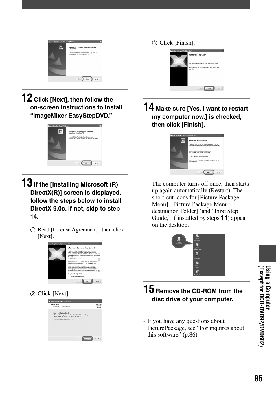 Sony DCR-DVD92 User Manual | Page 85 / 120
