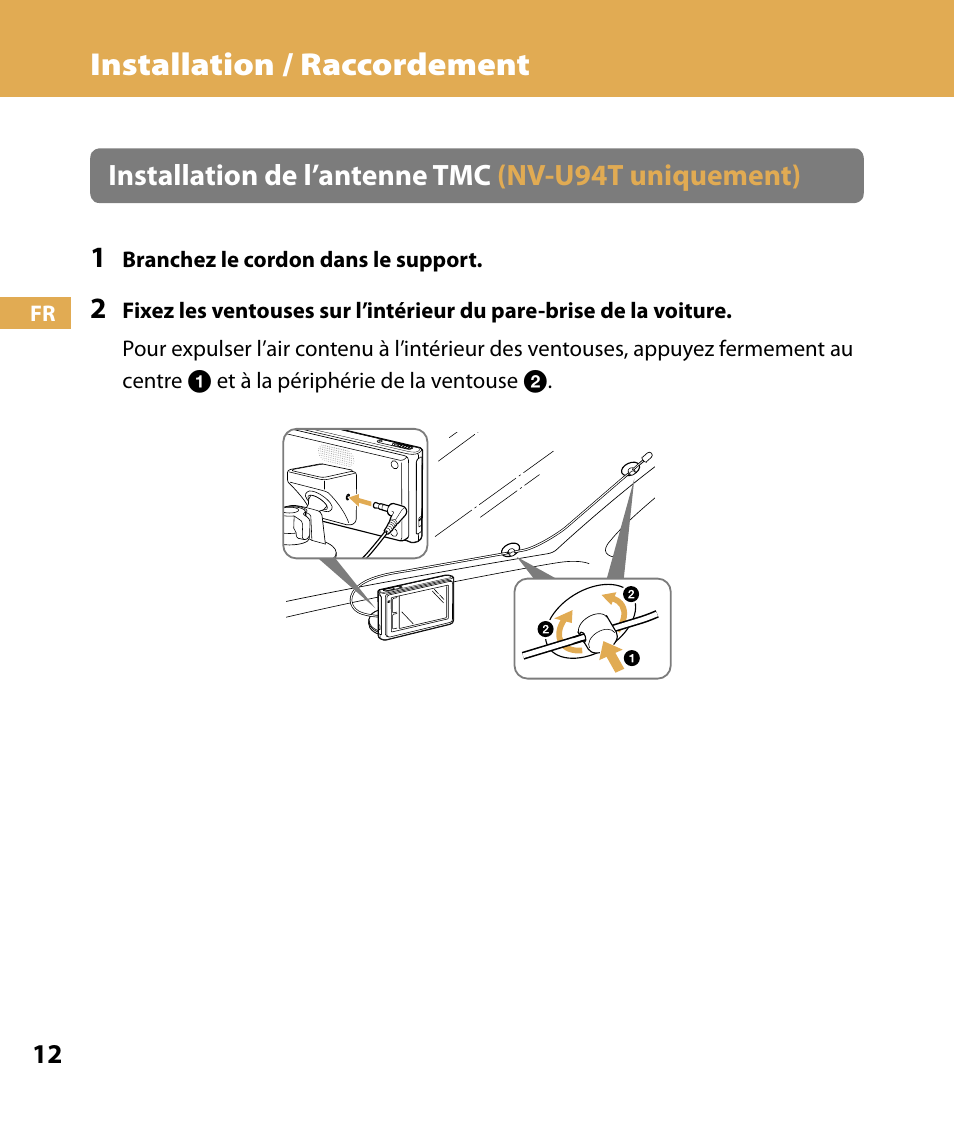Installation / raccordement | Sony NV-U84 User Manual | Page 46 / 104
