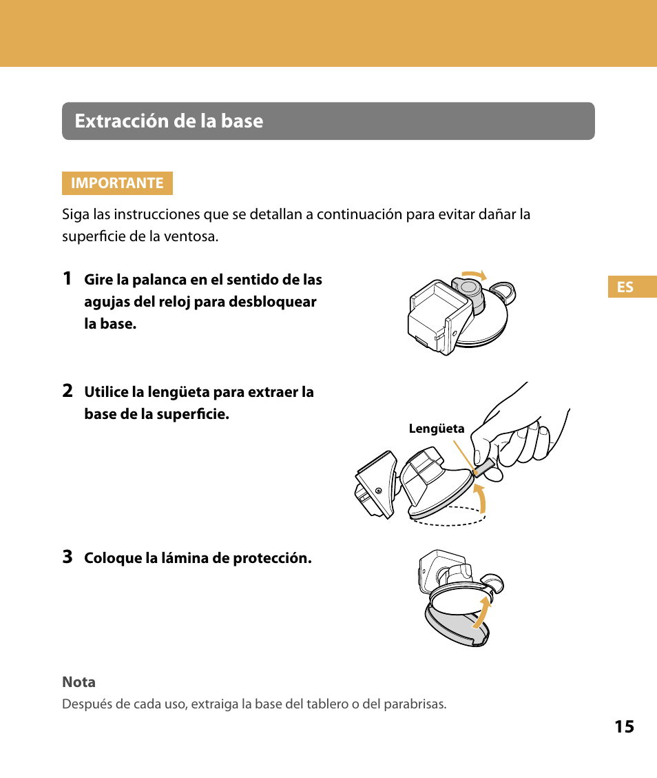 Extracción de la base | Sony NV-U84 User Manual | Page 83 / 104