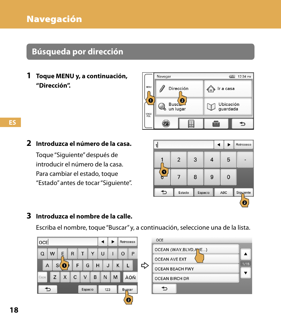 Navegación | Sony NV-U84 User Manual | Page 86 / 104