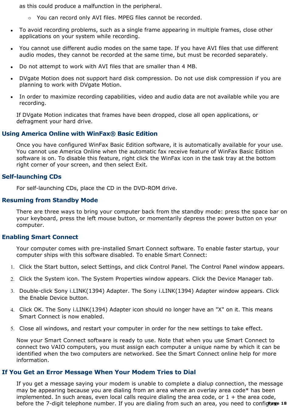 Sony PCV-R539DS User Manual | Page 18 / 586