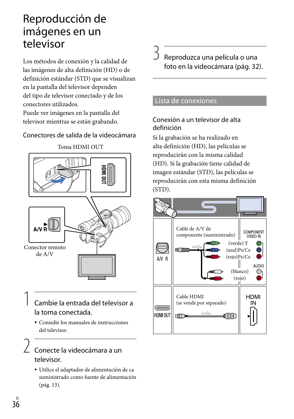 Reproducción de imágenes en un televisor | Sony NEX-VG900 User Manual | Page 112 / 151
