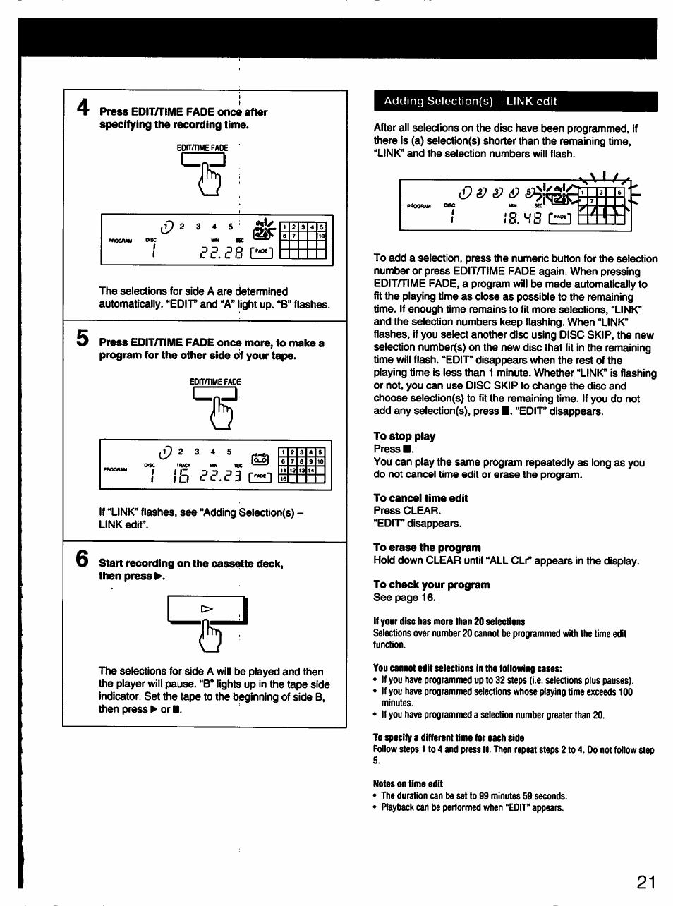 Sony CDP-C445 User Manual | Page 21 / 26