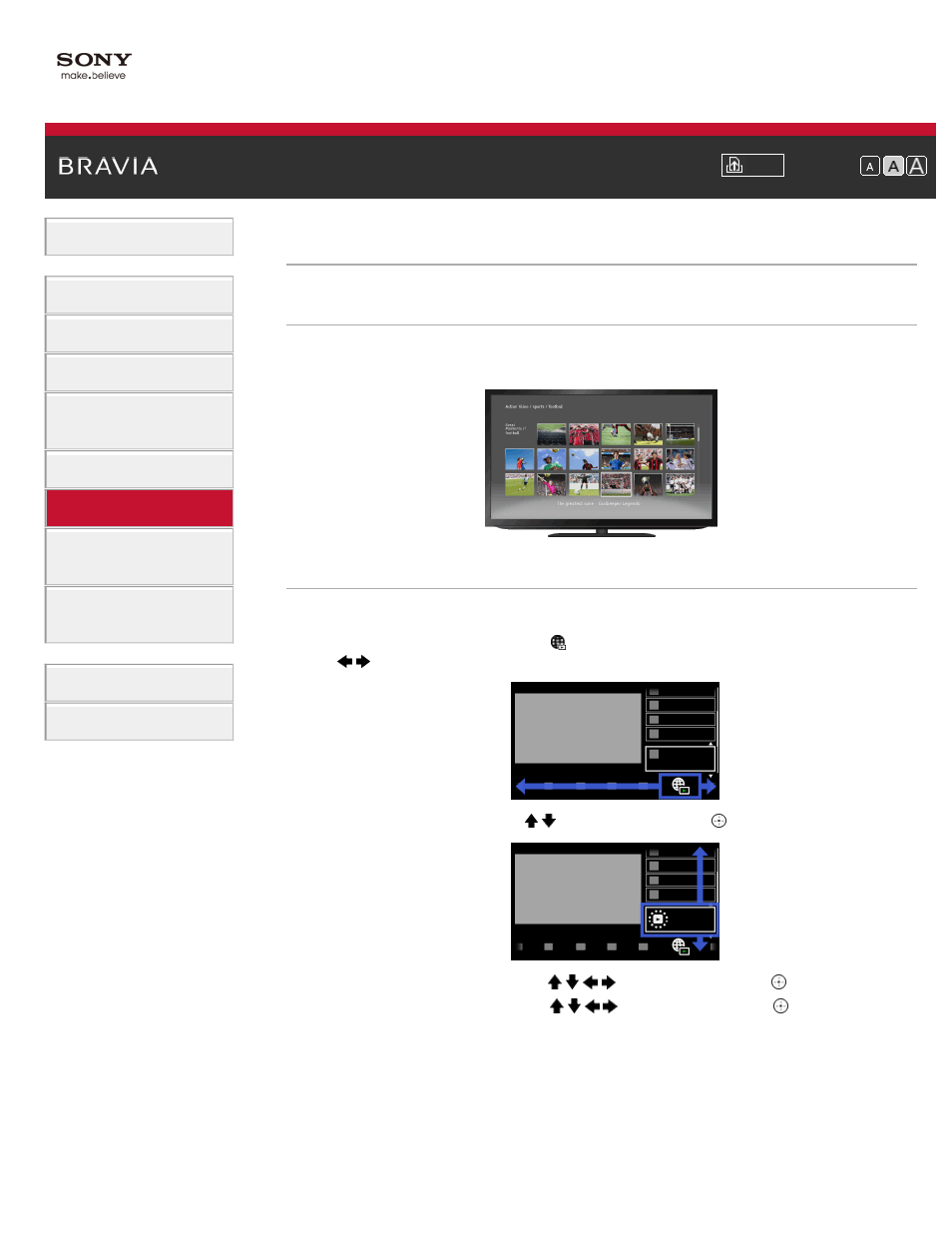 Watching internet video | Sony KDL-55HX850 User Manual | Page 111 / 193