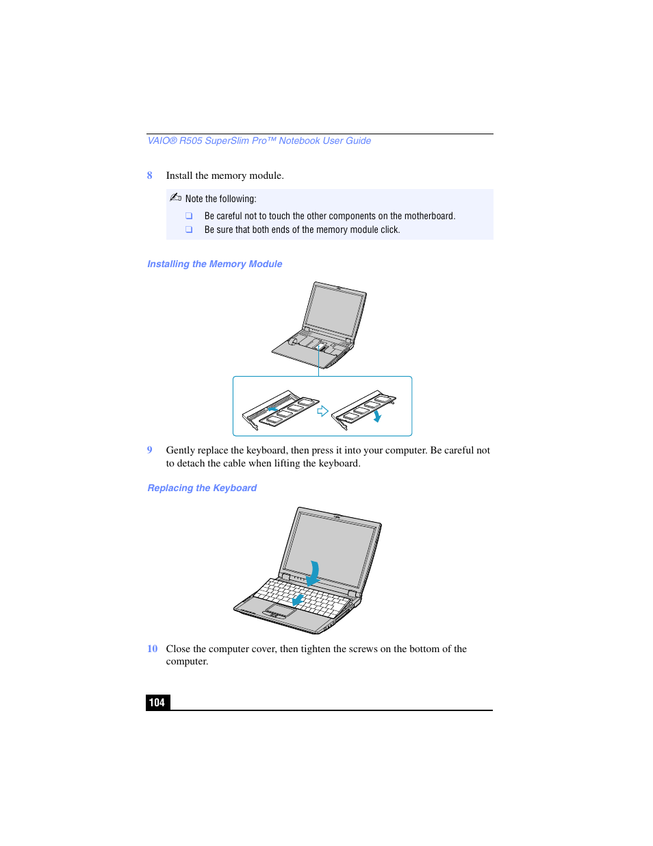 Sony PCG-R505TL User Manual | Page 104 / 146