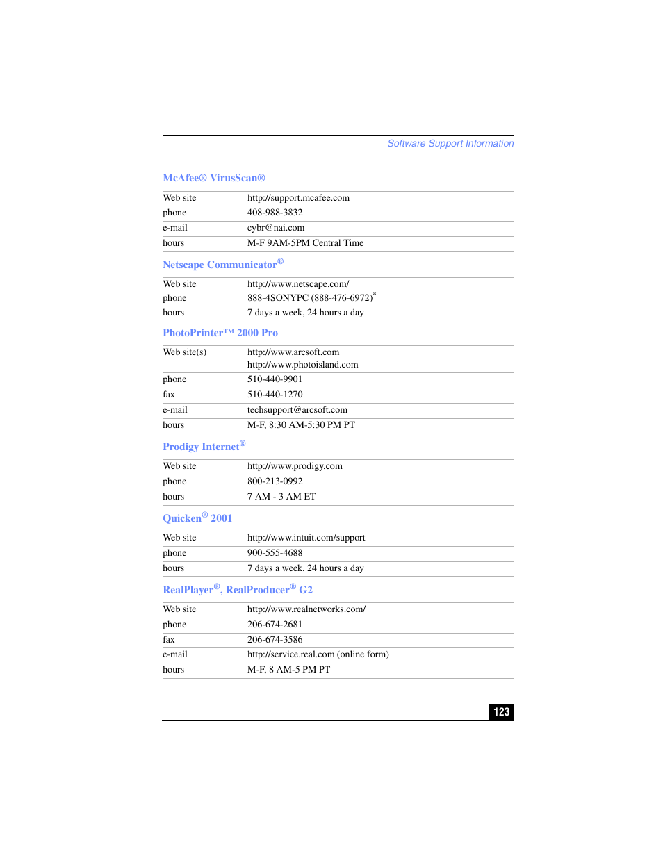 Sony PCG-R505TL User Manual | Page 123 / 146