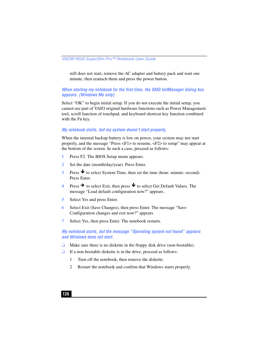 Sony PCG-R505TL User Manual | Page 126 / 146