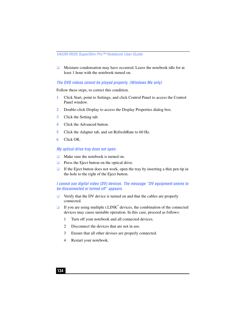Sony PCG-R505TL User Manual | Page 134 / 146