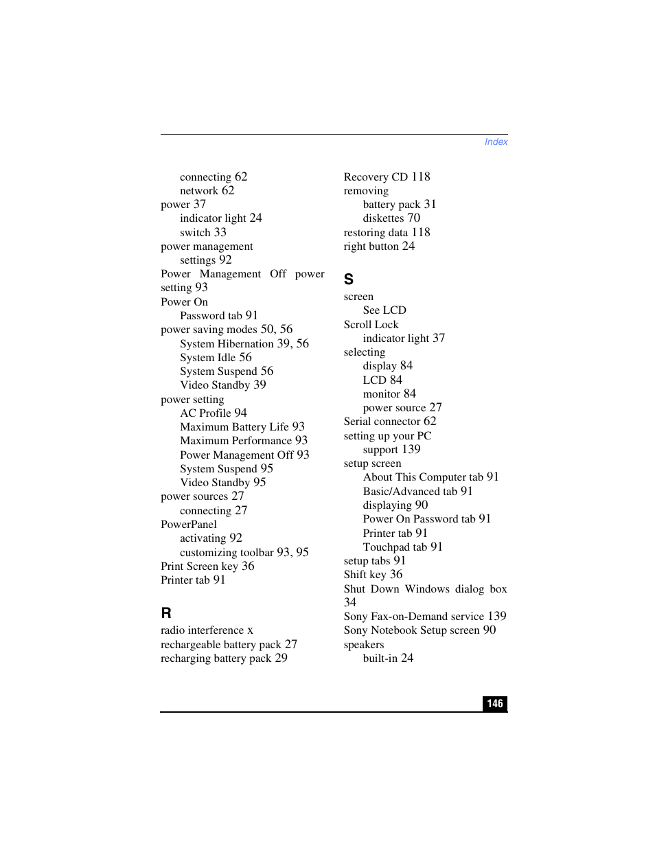 Sony PCG-R505TL User Manual | Page 145 / 146