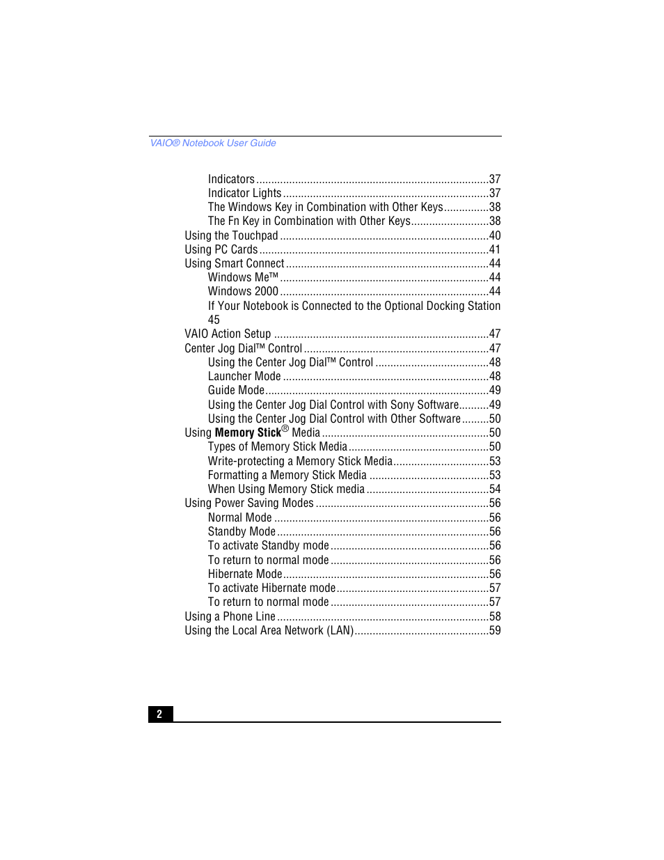 Sony PCG-R505TL User Manual | Page 2 / 146