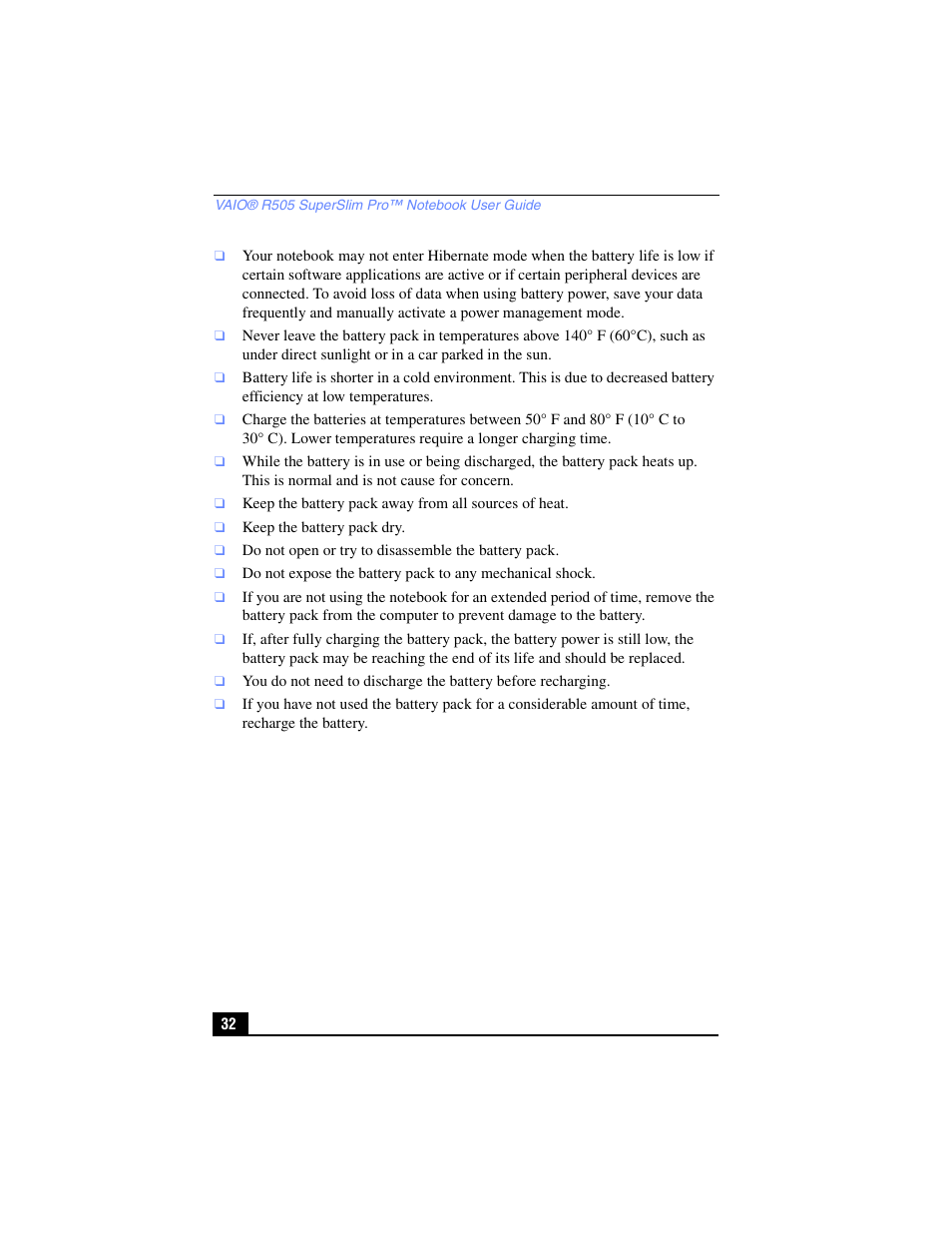 Sony PCG-R505TL User Manual | Page 32 / 146