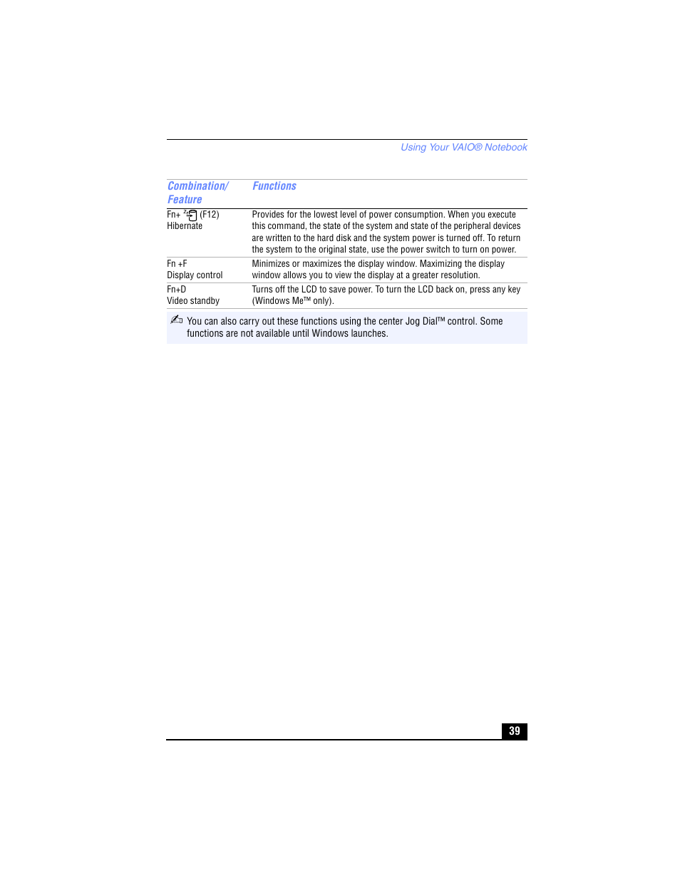 Sony PCG-R505TL User Manual | Page 39 / 146