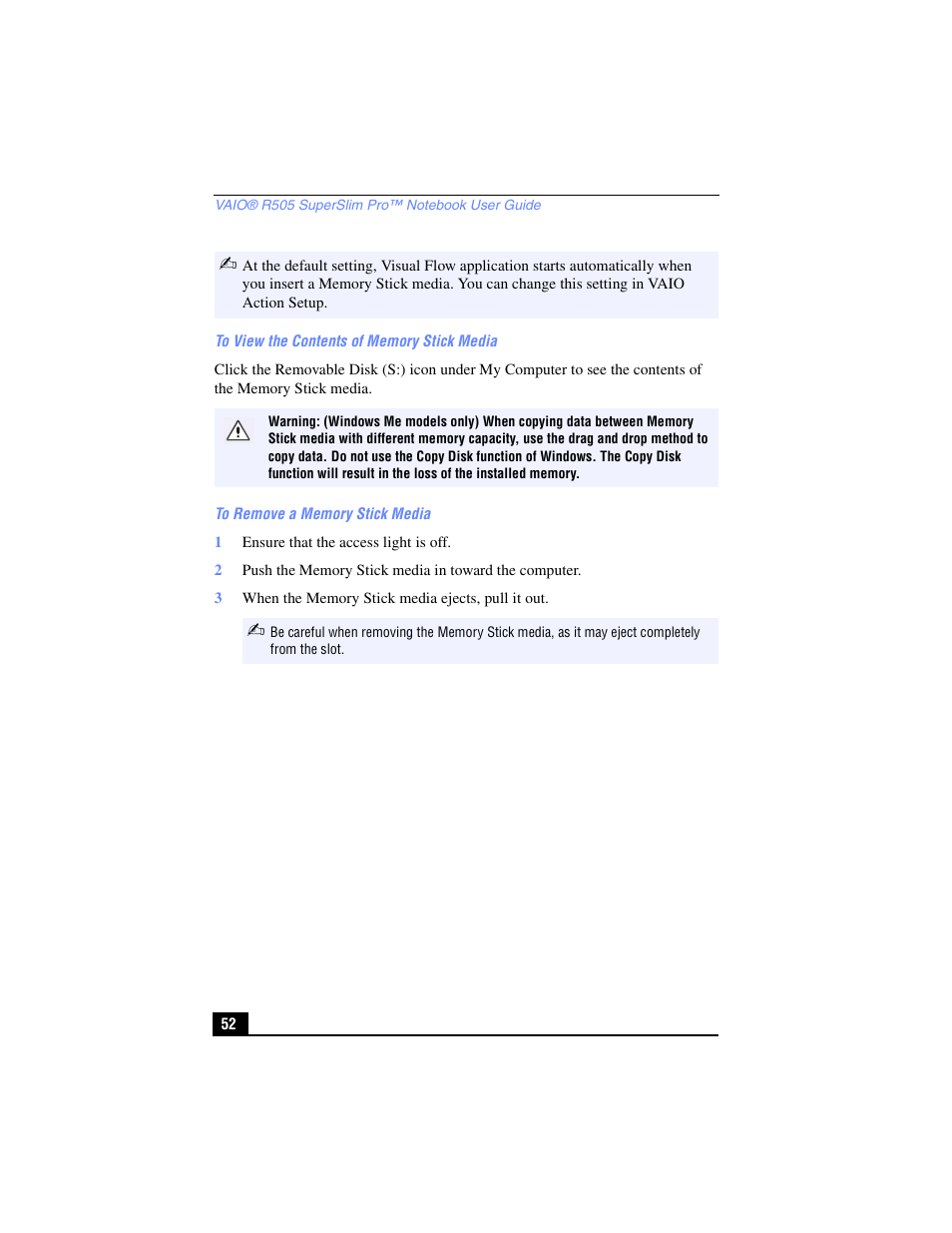 Sony PCG-R505TL User Manual | Page 52 / 146