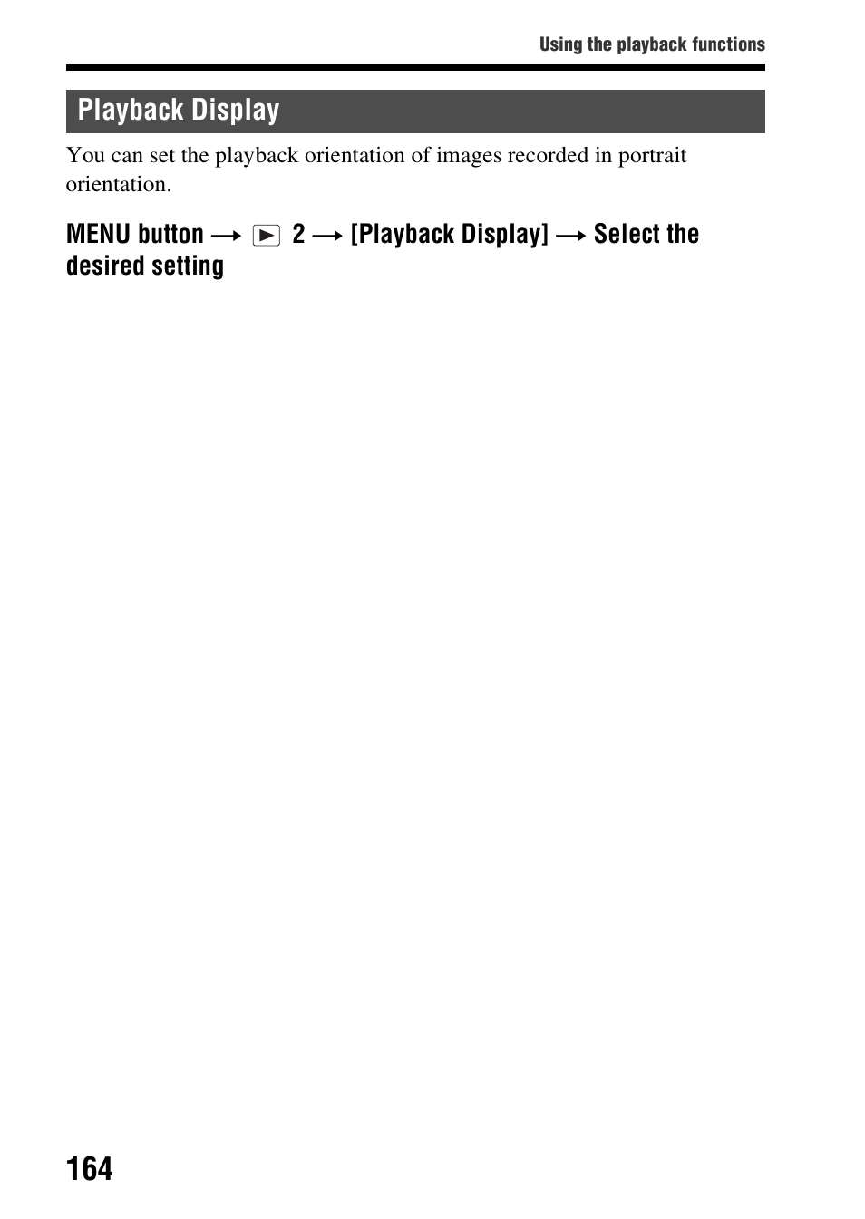 Playback display | Sony SLT-A99V User Manual | Page 164 / 245