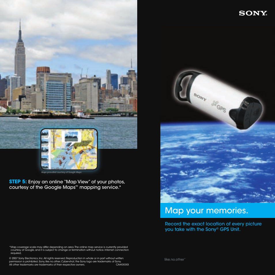 Sony GPS-CS1KA User Manual | 2 pages
