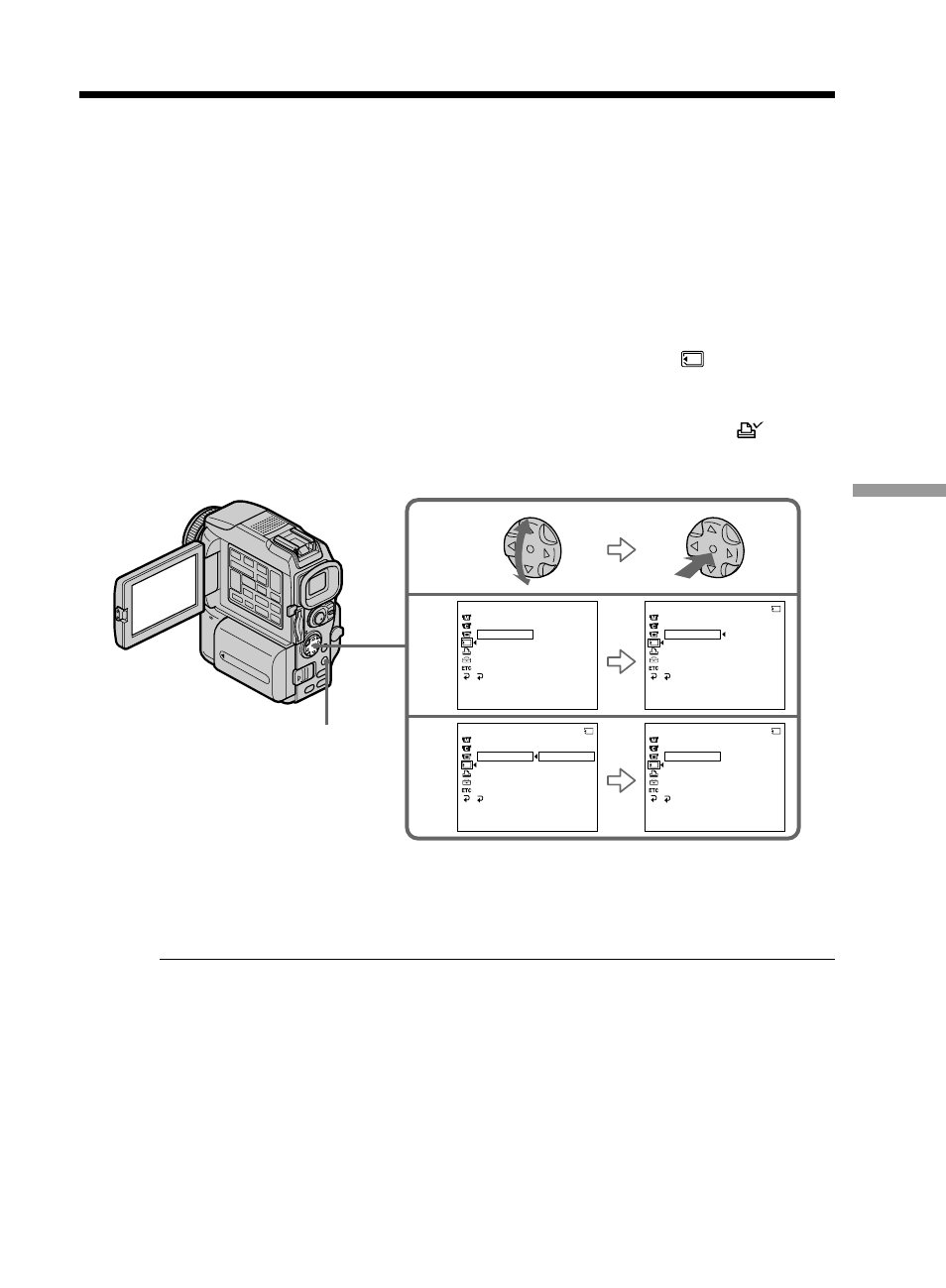 Writing a print mark – print mark, Menu | Sony DCR-PC115 User Manual | Page 153 / 188